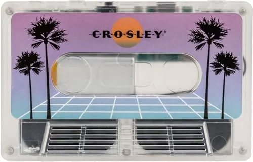 Crosley CR3045TL-VW Cassette Tape Portable Wireless Bluetooth Speaker, Vaporwave Translucent