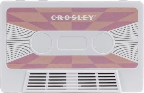 Crosley CR3045WH-CH Cassette Tape Portable Wireless Bluetooth Speaker, Pink Checkered White