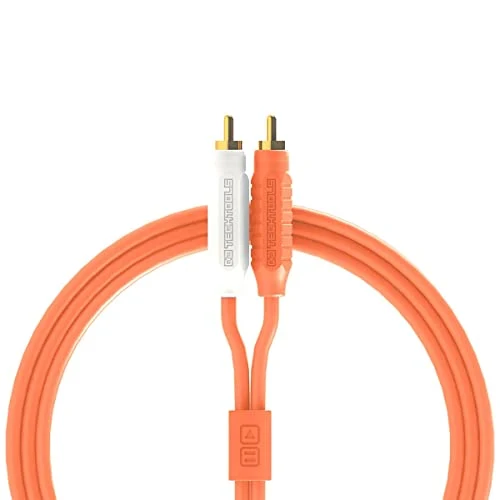 DJ TechTools Chroma Cables Audio 2.0: 2M RCA to RCA (Neon Orange)