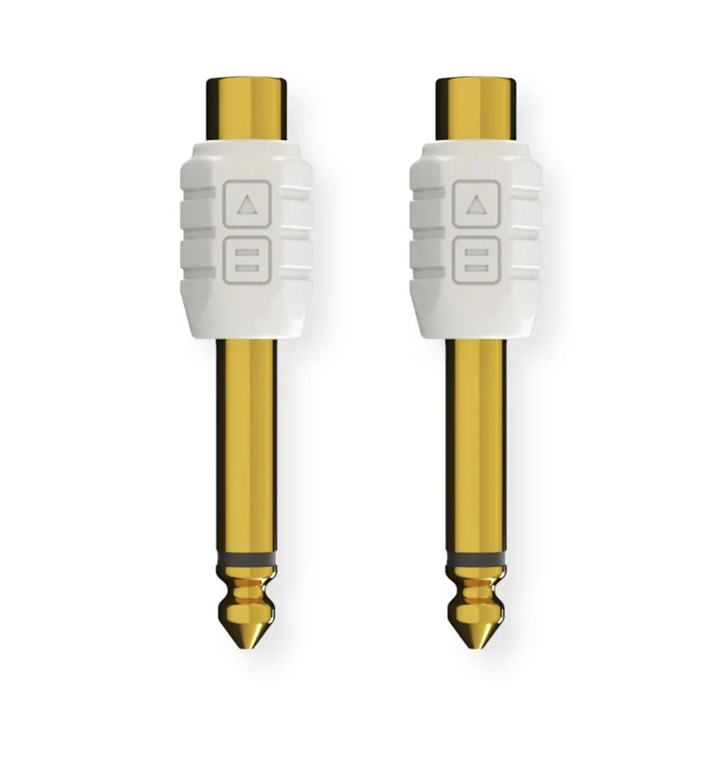 DJ Techtools Chroma Adapters: RCA to 1/4 White (Pair)