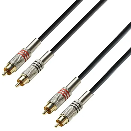 Adam Hall Cables 3 Star TCC 0600 Twin Cable 2 RCA x 2 RCA 20 Ft
