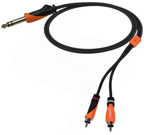 Bespeco Instrument Cable, Black & Orange, 16.5 Feet (SLYSRM500)