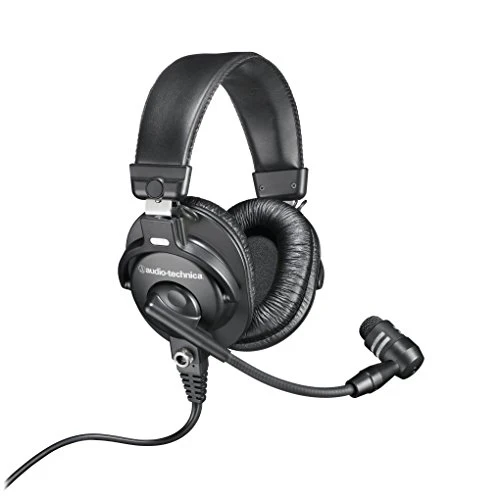 Audio-Technica BPHS1 Broadcast Stereo Headset with Dynamic Cardioid Boom Mic Black, Adjustable