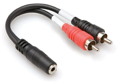 Hosa YMR-197 3.5 mm TRSF to Dual RCA Stereo Breakout Cable