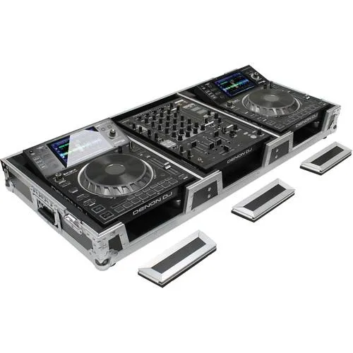 Odyssey Innovative Designs DJ Coffin for Two Large Format Tabletop CD/Media Players