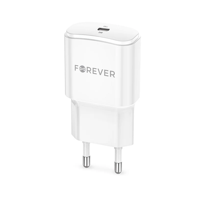 Chargeur Forever TC-01 USB-C 20W PD blanc