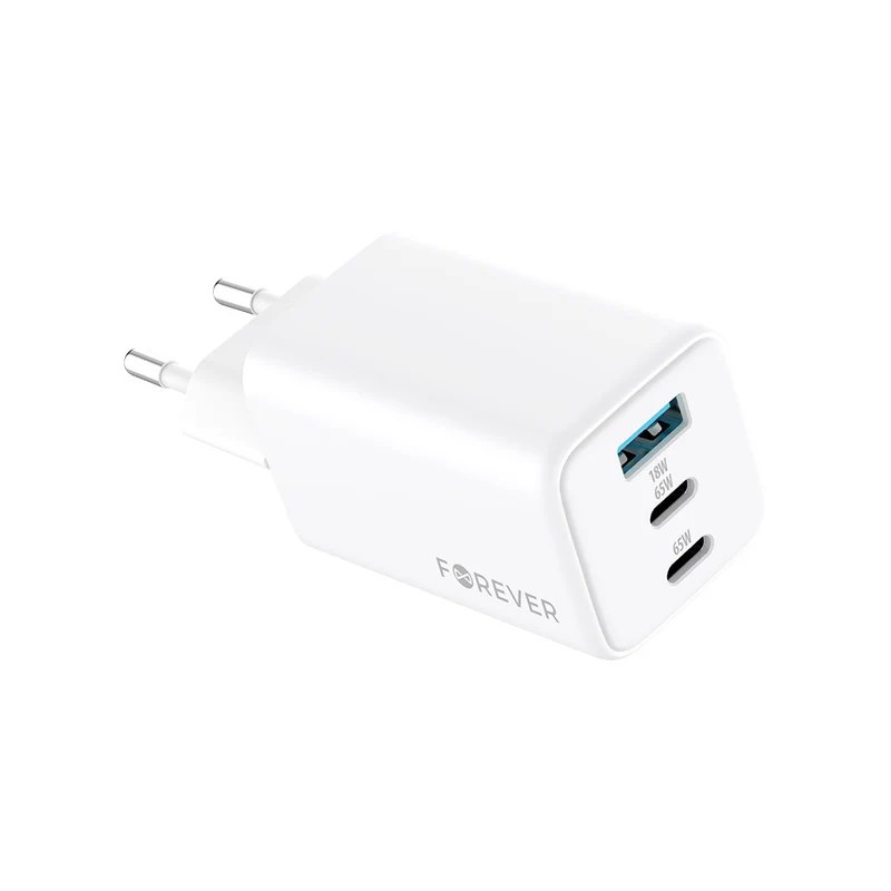 Chargeur Forever TC-08 65W — 2x USB-C + USB