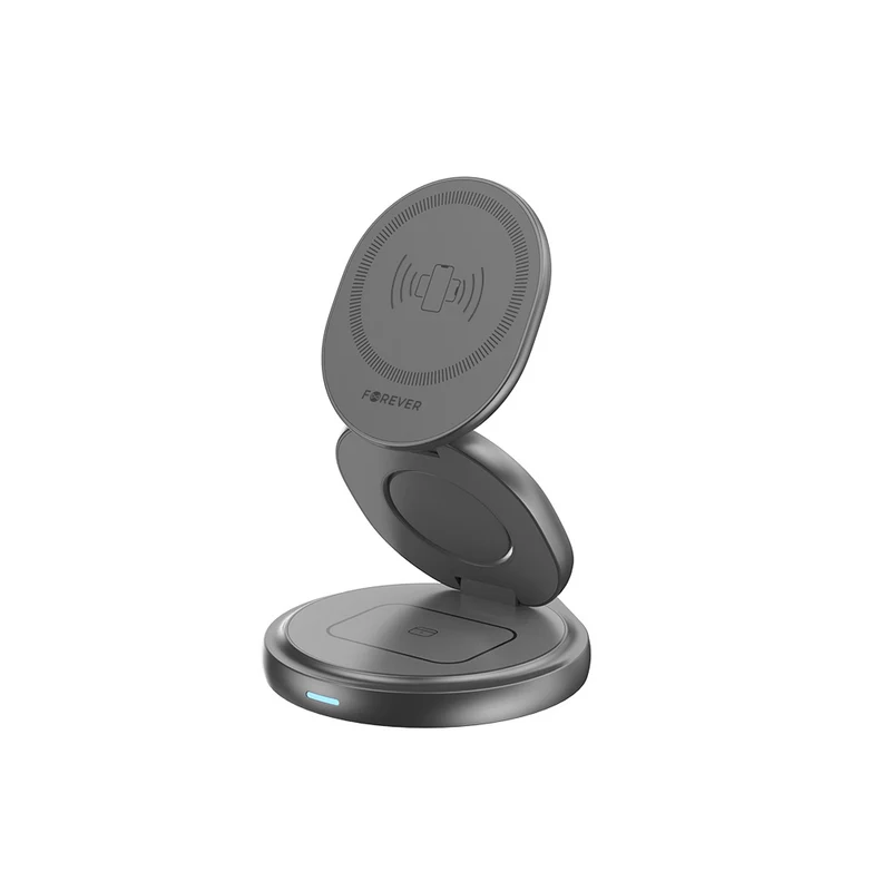 Chargeur sans fil magnétique Forever MAWC-200 15W gris — 3 en 1 MagSafe