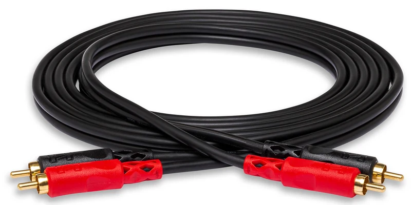 Hosa Technology 2 RCA Male to 2 RCA Male Dual Cable (Gold Contacts) - 10'