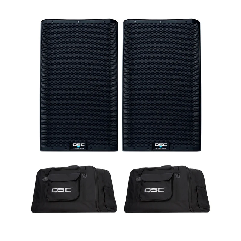QSC K12.2 Two-Way 12" 2000W Powered Portable PA Speaker with Integrated Speaker Processor (Pair)
