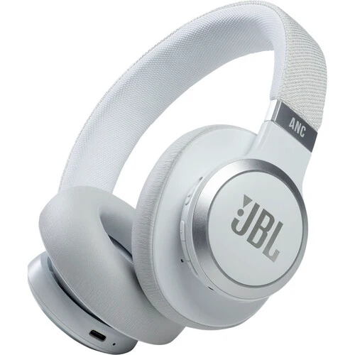 JBL Live 660NC Noise-Canceling Wireless Over-Ear Headphones (White)