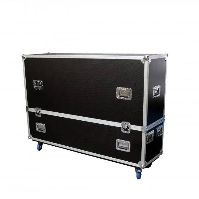 ProX DUAL 55"- 65" Universal LCD LED TV ATA Flight Case W/4X4" Casters