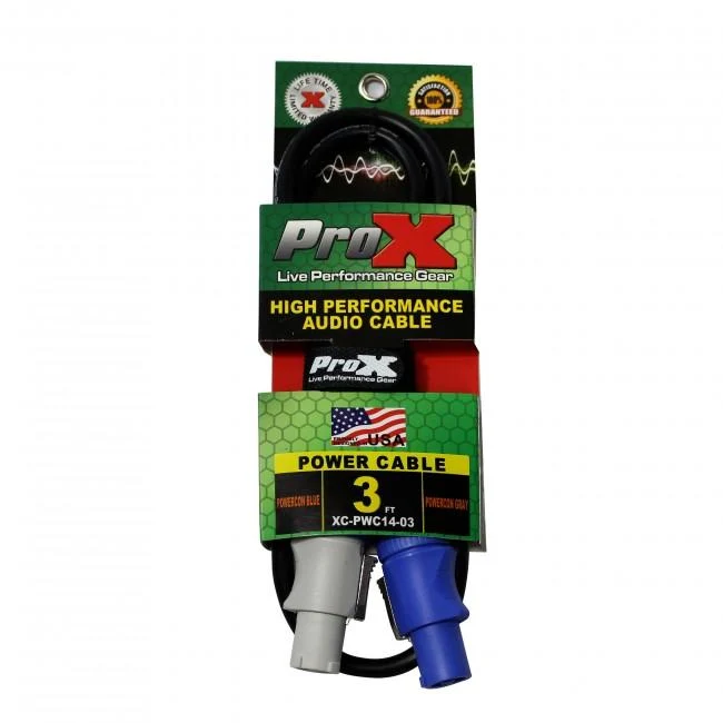 ProX 3FT Power Cable 14 AWG | PowerCon to PowerCon