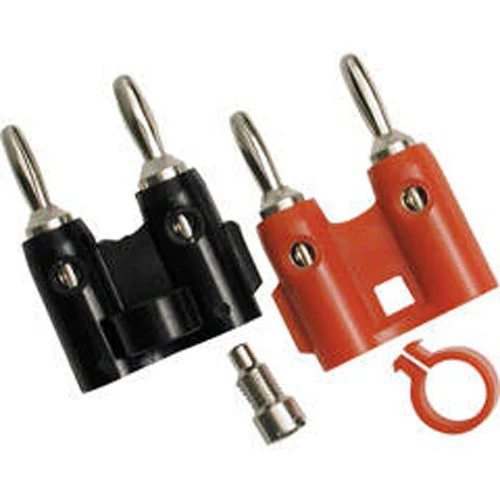 Hosa Technology BNA-240 - Heavy Duty Banana Connectors for 12 Gauge Speaker Wire (1 Red, 1 Black)