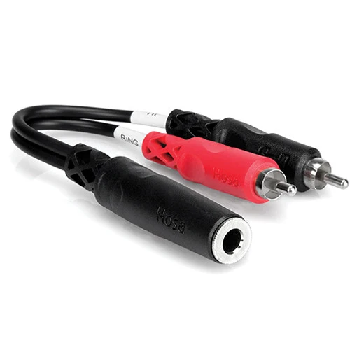 Hosa Technology Stereo 1/4" Female to 2 RCA Male Y-Cable - 6"