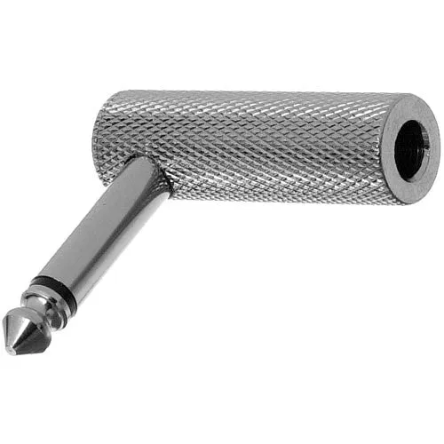 Hosa Technology GPP151 Angled Male 1/4" Phone to Female 1/4" Phone Adapter