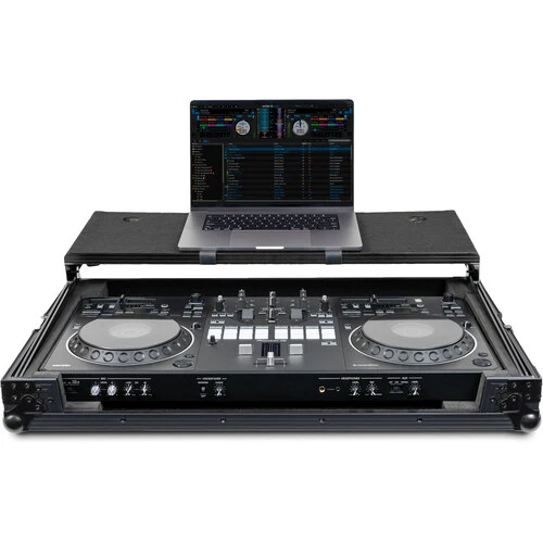 Headliner Pitch Black Flight Case DJ Controller Case for Pioneer DDJ-REV5 with Laptop Platform (All Black)