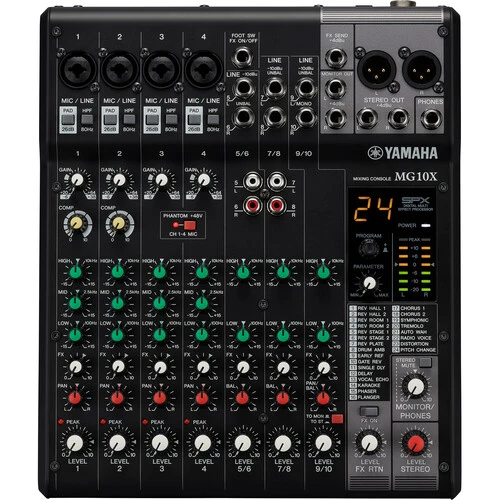 Yamaha MG10X 10-Input Mixer with Built-In FX