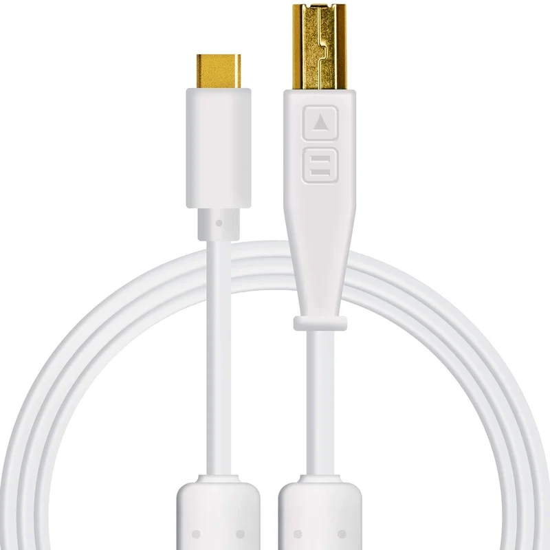 Chroma Cables Audio Optimized USB-C to USB-B Cable White