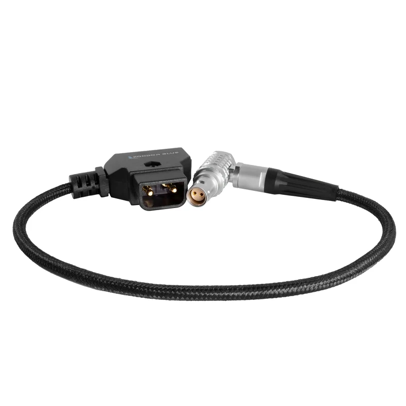 Kondor Blue DTAP to RED Komodo(FGJ.0B.302.CLLD52) Braided Cable RIGHT ANGLE (Raven Black)