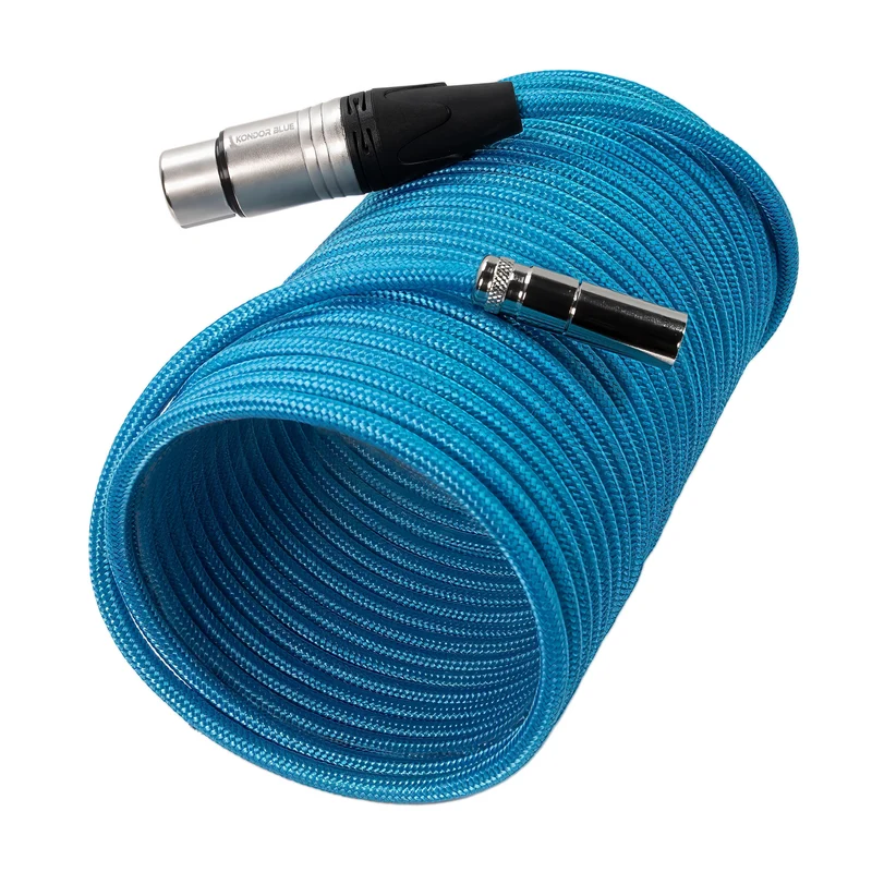 Kondor Blue Mini XLR to XLR for BMPCC 6K Pro/C70 Camera (16" | 3' | 5' | 10' | 25') - Blue, 25'