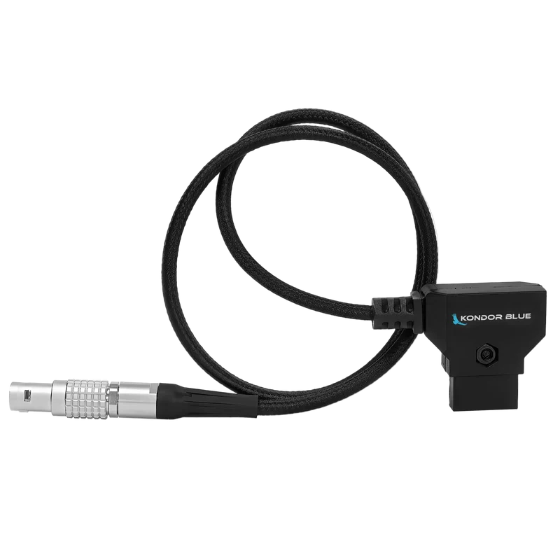 Kondor Blue D-TAP to LEMO 2-Pin 0B Male Power Cable (Straight)(Black)