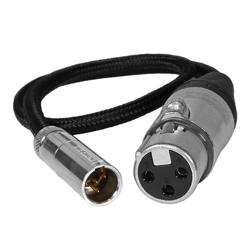 Kondor Blue TA4M Mini XLR 4 Pin Male to Female XLR Braided Audio Cable 16”