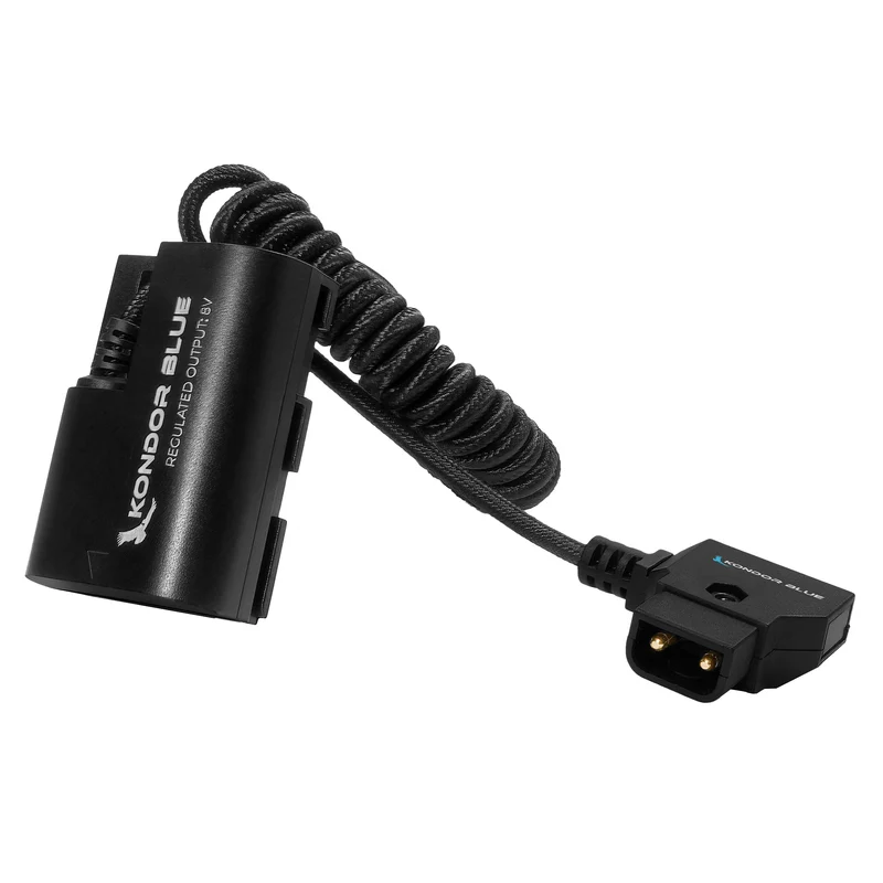 Kondor Blue D-Tap to Canon LPE6 NH Dummy Battery Cable (Raven Black)