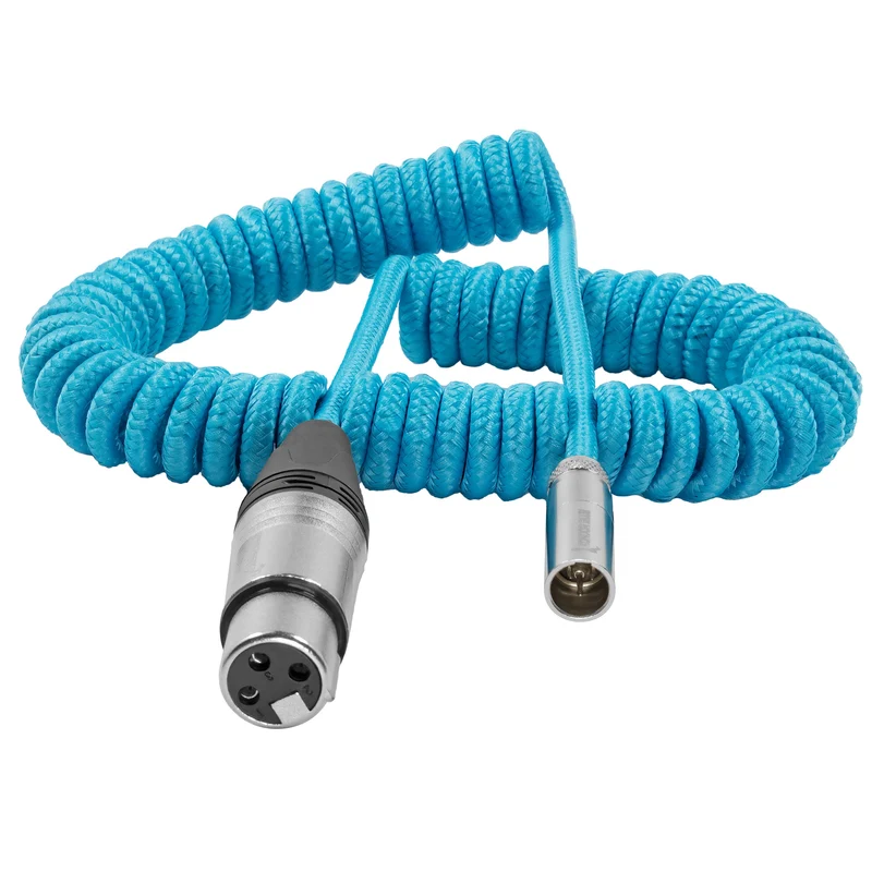 Kondor Blue Coiled Mini XLR to XLR for C70 & BMPCC4K/6K Pro (12"- 24”)