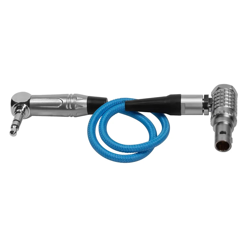 Kondor Blue 10" LEMO 5 Pin to 3.5mm Right Angle Time Code Cable for ARRI Alexa