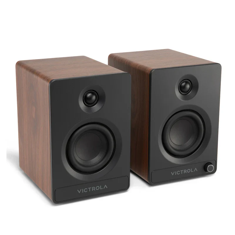 Victrola Tempo Bluetooth Bookshelf Speakers - set of 2 (Walnut)