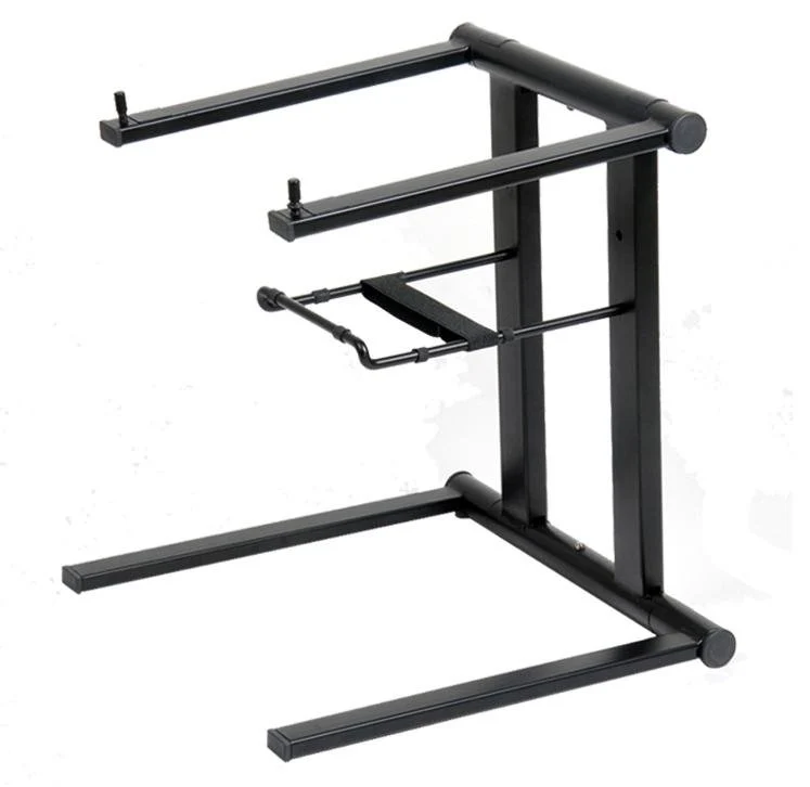 ProX T-LPS600 Foldable and Portable DJ Laptop Stand with Adjustable Shelf, Black