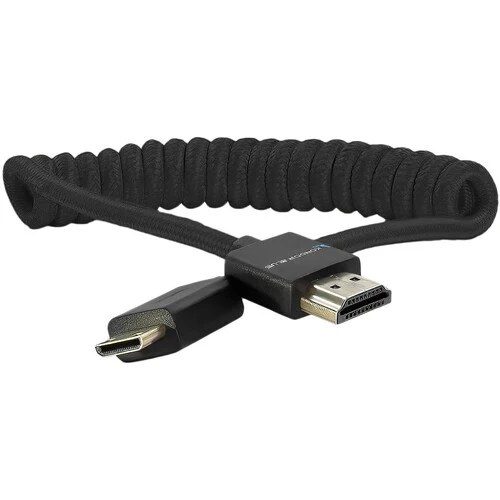 Kondor Blue Coiled Mini HDMI to Full HDMI (12-24") - Black