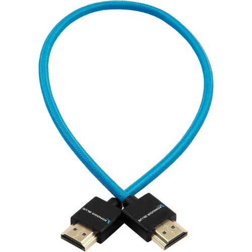 Kondor Blue HDMI to HDMI 16" Thin Braided Cable for on Camera Monitors (Kondor Blue)