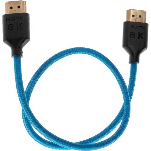 Kondor Blue 8K HDMI 2.1 17" Braided Cable for on Camera Monitors (Kondor Blue)