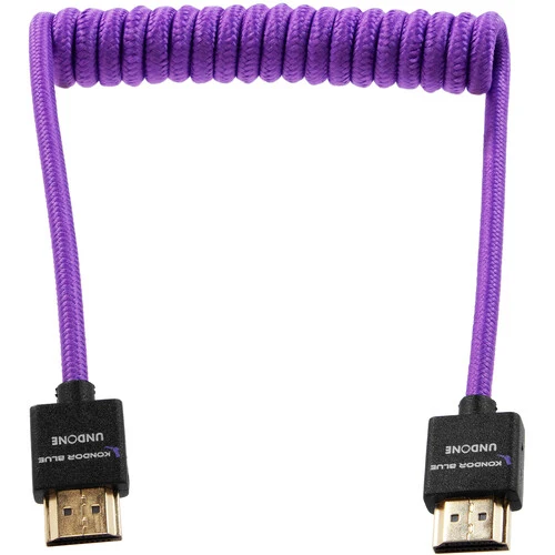 Kondor Blue Gerald Undone MK2 Full HDMI Cable 12"-24" Coiled (Purple)