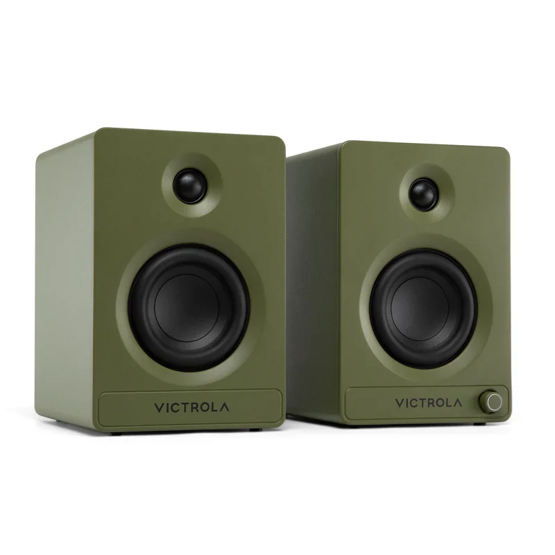 Victrola Tempo Bluetooth Bookshelf Speakers - set of 2 (Green)
