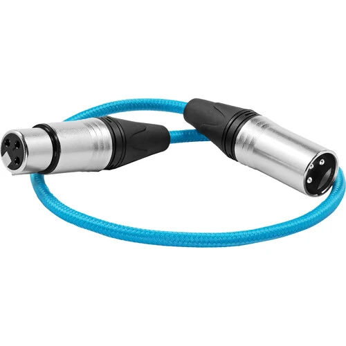 Kondor Blue 18" Male XLR to Female XLR Audio Cable for On-Camera Mics