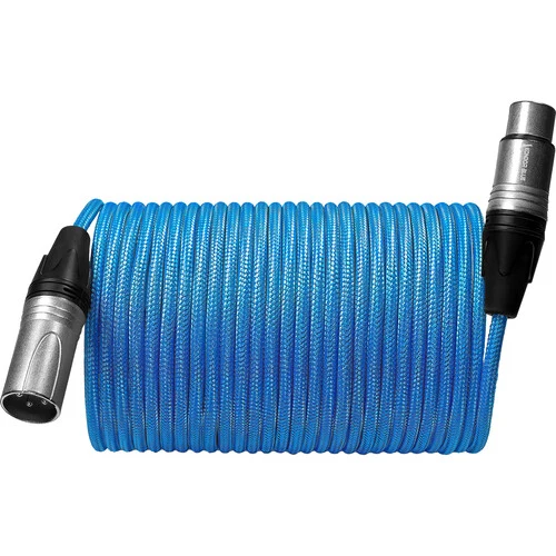 Kondor Blue Male XLR to Female XLR Audio Cable for Professional Balanced Sound (25 Feet)