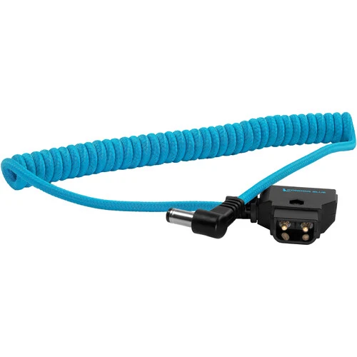 Kondor Blue D-Tap to DC Right Angle Coiled Cable (5.5 x 2.5mm) (Canon C70/Atomos)