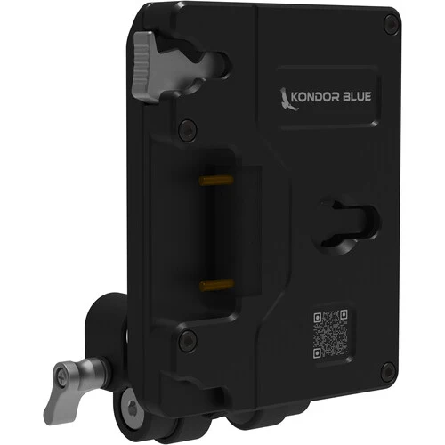 Kondor Blue Pro Gold Mount Battery Plate with Swiveling Rod Block (Raven Black)