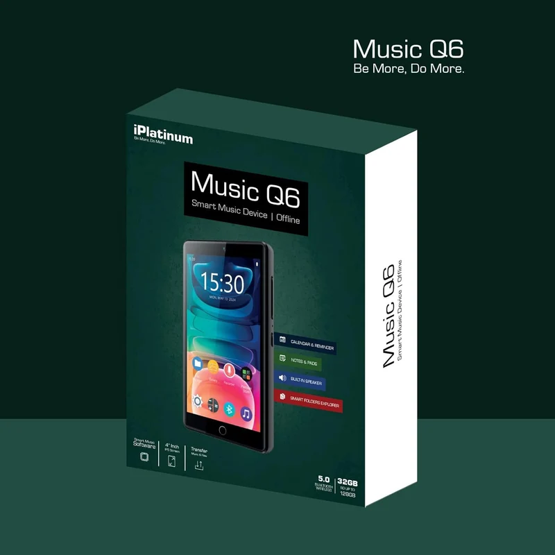 Samvix iPlatinum Music Q6 Kosher MP3 Payer - 32GB - No Games