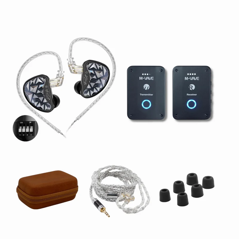 Ultimate Pro Stage Bundle – KZ AS24 Pro + M-VAVE IEM + Free Extras