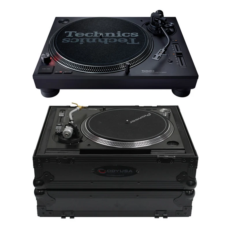 Technics SL-1200MK7 + Odyssey FZ1200BL Black Label Turntable Flight Case