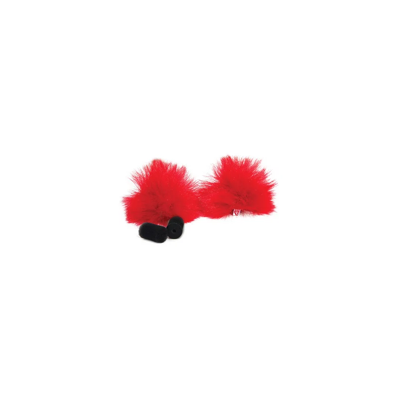Rycote Red Lavalier Windjammer - pair