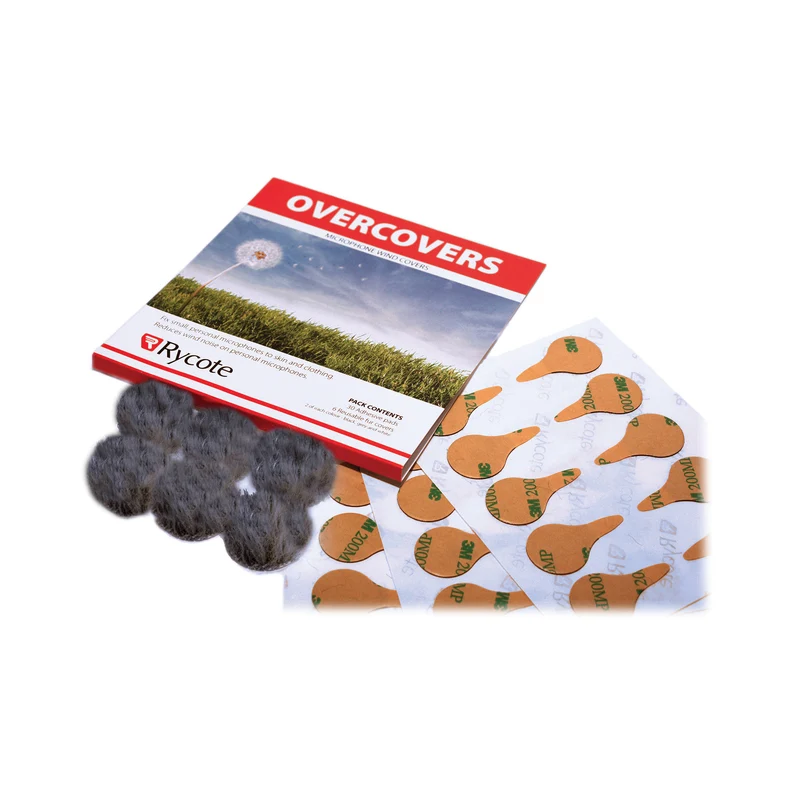 Rycote Grey Overcovers: 30 x Stickes & 6 Grey Fur Discs