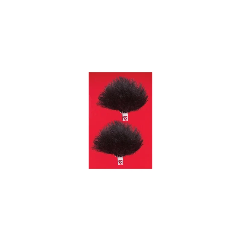 Rycote Black Ristretto Lavalier Windjammer - pair
