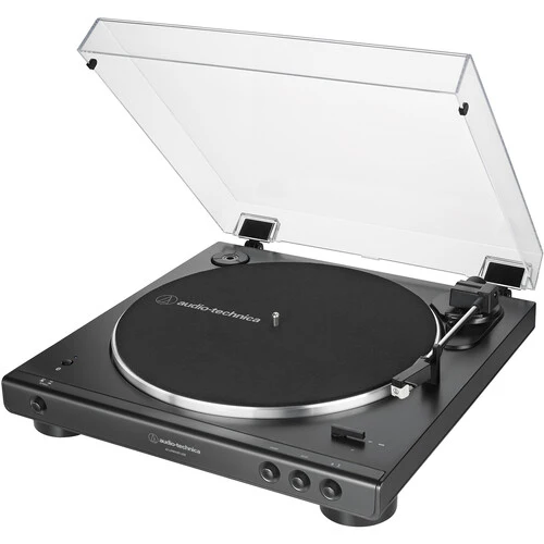 Audio-Technica Consumer AT-LP60XBT-USB-BK Fully Automatic Two-Speed Stereo Turntable with Bluetooth & USB (Black)