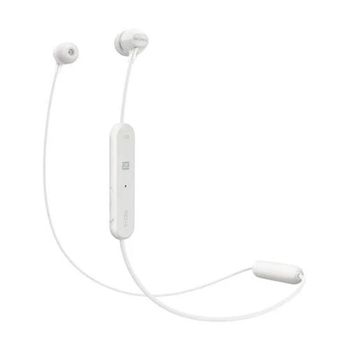 Sony WI-C300 wireless earphones with mic - White