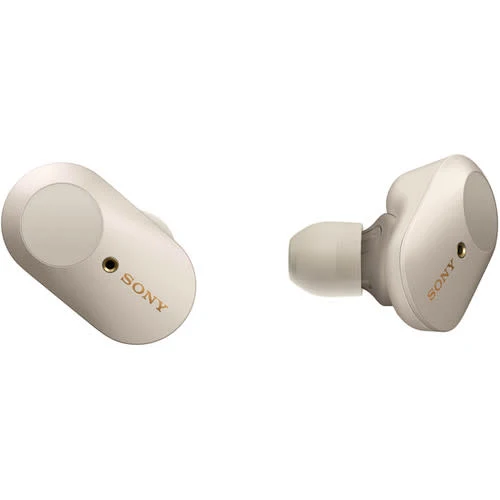 Sony WF-1000XM3 True Wireless Noise-Canceling In-Ear Earphones with Mic Silver - OPEN BOX - Missing some Ear Tips